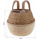  Saksija za biljke s ručkama 2 kom. Bijela Ø 22 x 20 cm - Bijelo Ø 22 x 20 cm 2 | shoptok.hr