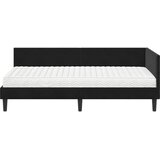  Kutni krevetni okvir s madracem Ostalo 2 kom. Crna Baršun | shoptok.hr