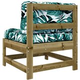 vidaXL Srednja sofa od impregnirane borovine s jastucima | shoptok.hr