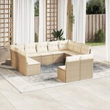  11-dijelni set vrtnih sofa od poliratana s jastucima bež | shoptok.hr