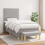  Okvir kreveta s oprugama i madrac svjetlosivi 80x200cm tkanina | shoptok.hr