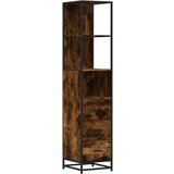 Maison Chic Kopalniška omarica - Kopalniški kabinet dimljen hrast 35x37,5x166 cm inženirski les, (21794510) Cene