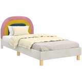  Krevet za djecu s uzglavljem Krema 80 x 200 cm Baršun | shoptok.hr