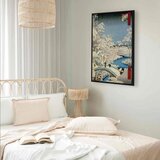  Slika - Utagawa Hiroshige – Drum bridge and Setting Sun Hill at Meguro 60x90 U crnom drvenom okviru | shoptok.hr