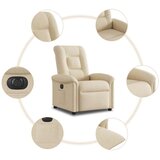  Električni naslonjač od tkanine krem | shoptok.hr