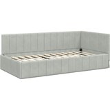  Kutni okvir kreveta Svijetlo siva 100 cm x 200 cm Baršun | shoptok.hr