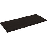  Zidna polica tamnosmeđa 140x60x(2-4) cm od obrađene hrastovine | shoptok.hr