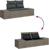 vidaXL 10-dijelni vrtni sofa set s jastučićima siva poli ratan akacija | shoptok.hr