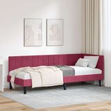  Kutni okvir kreveta Vinska crvena 80 cm x 200 cm Baršun | shoptok.hr