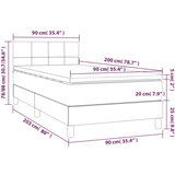  Box spring postelja z vzmetnico taupe 90x200 cm blago, (20726337) | Shoptok.si