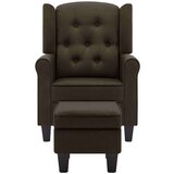  Fotelj s stolčkom za noge rjavo blago, (20597662) | Shoptok.si