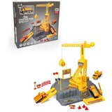 Kran za igru sa gradilištem i vozilima - žuta  Kran za igru sa gradilištem i vozilima - žuta Slike