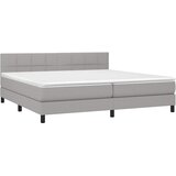  box spring s madracem LED svjetlosivi 200x200 cm tkanina | shoptok.hr