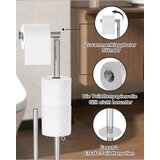 HOWDAH stoječe držalo za WC papir s ščetko srebrno | Shoptok.si