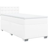 Maison Chic Box spring postelja - Vzmetna postelja z vzmetnico bela 90x200 cm umetno usnje SL23846, (21890343) | Shoptok.si