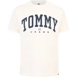 Tommy Jeans Majica svijetlobež / morsko plava / crvena / bijela