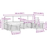  Setovi sofa 6 pcs Bijela i svjetlosiva 245 x 122,5 x 73 cm | shoptok.hr