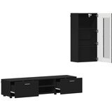  Set TV komoda s ladicama FLORIN 3 pcs Crna Konstruirano drvo | Eponuda.com
