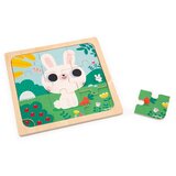 Janod dječje drvene puzzle white rabbit 9 komada | shoptok.hr