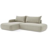 Makamii Bež sklopiva kutna garnitura (s lijevim kutom/s ležaljkom) Hale – | shoptok.hr