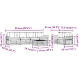  Set vanjskih sofa 7 kom. Bijela i antracit Poliester 79 x 79 x 37 cm | shoptok.hr