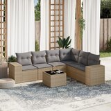 vidaXL 7-dijelni set vrtnih sofa od poliratana s jastucima bež | shoptok.hr