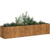 vidaXL Planter Rusty 200x40x40 cm Vremensko odporno jeklo | Shoptok.si