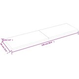  Zidna polica tamnosmeđa 220x60x(2-4) cm od obrađene hrastovine | shoptok.hr