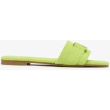 Resti Royalfashion Neon green women's flip-flops with buckle Rydr | Shoptok.si