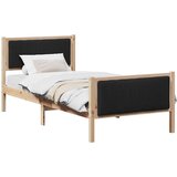  Okvir kreveta Smeđa i crna 90 x 190 cm Masivna borovina | shoptok.hr