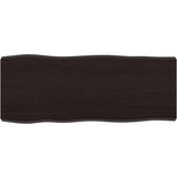 vidaXL Mizna plošča temno siva 100x40x6 cm obdelana trdna hrastovina | Shoptok.si