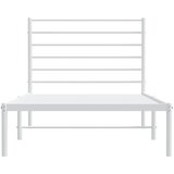  Metalni okvir za krevet s uzglavljem bijeli 90x200 cm | Eponuda.com