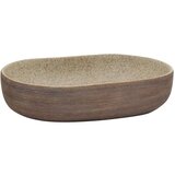 Nadgradni umivaonik bež i smeđi ovalni 59x40x14 cm keramički | shoptok.hr