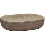  Nadpultni umivalnik peščen in rjav ovalen 59x40x14 cm keramika, (20919202) | Shoptok.si