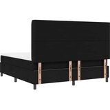  Krevet s opruga kutije s jastukom Crna 200 x 180 cm tkanina | shoptok.hr