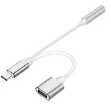 Adapter moški in ženski USB Tip C na audio Jack 3,5