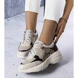 Gemre Beige sneakers with glitter inserts Béri | Shoptok.si