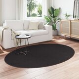  Tepisi Crna Poliester 140 x 200 cm Neklizeći Tepih Kružni | shoptok.hr