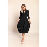 Fenzy Midi Haljina S 3/4 Rukavima, Crna | shoptok.hr