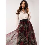 Italy Moda Skirt-DHJ-SD-19981-1.01-burgundy | Shoptok.si