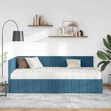  Kutni krevetni okvir s madracem 2 kom. Plava Baršun | shoptok.hr