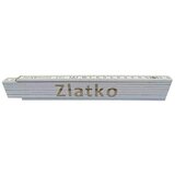 HEKA Zložljiv meter Heka (napis: Zlatko, bele barve, 2 m) | Shoptok.si