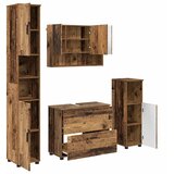  Set namještaja za kupaonicu 4 kom. Staro drvo 35 x 30 x 192 cm | shoptok.hr