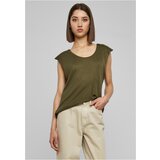 Urban Classics Women's Olive T-Shirt HiLo with Shoulder Zipper Cene