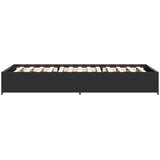  Okvir za krevet crni 75 x 190 cm od konstruirano drvo i metal | Eponuda.ba