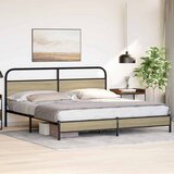  Metalni okvir kreveta bez madraca boja hrasta sonome 183x213 cm | shoptok.hr