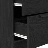  Kreveta 3 pcs Crni hrast 180 x 30 x 70 cm Konstruirano drvo | shoptok.hr