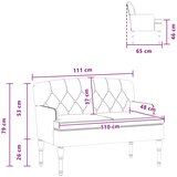  Ljubavni kauč s gumbima Tirkizna 111 x 65 x 79 cm Baršun | Eponuda.com
