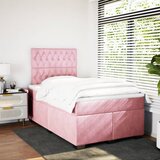 Box spring krevet s madracem ružičasti 120 x 200 cm baršunasti | shoptok.hr