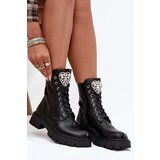 Boto Women's workery with crystals on the tongue light beige Rosira Cene